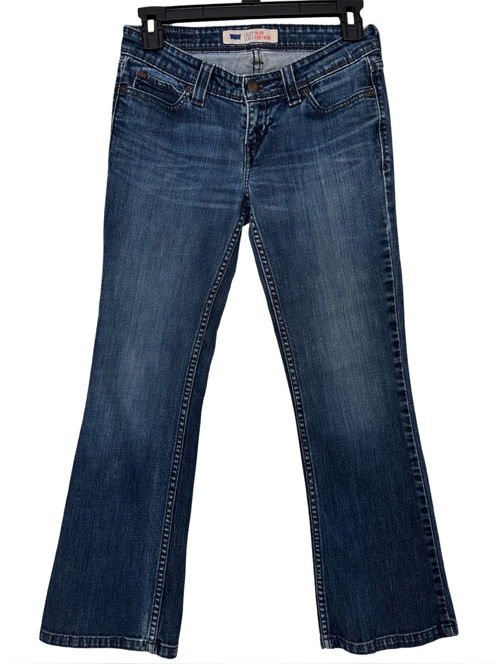 Levi's Stretch Denim Jeans Size 3 S/C Short Crop Blue 98% Cotton